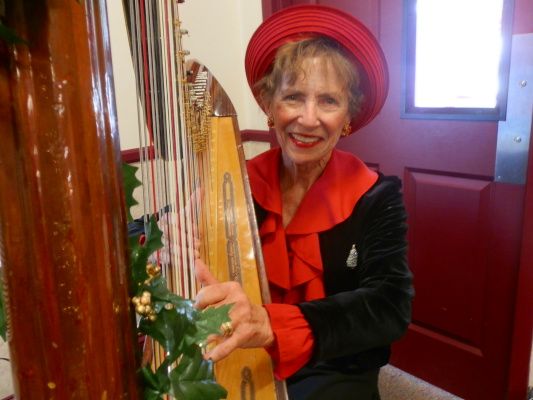 Mary Ellen Holmes at Tea in Timnath, Colorado for Christmas